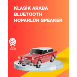 Taşınabilir Klasik Araç Tasarımlı Kablosuz Hoparlör