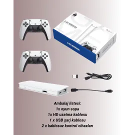 M15 Retro Konsol – 20.000 Oyunlu, Çift Gamepadli, 4K Hdmi