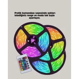 Uzaktan Kumandalı Rgb Smart Şerit Led Işık Esnek Ve Taşınabilir Dekorasyon