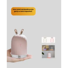 Beyaz Renk Ultrasonik Hava Nemlendirici Ve Aromaterapi Difüzörü