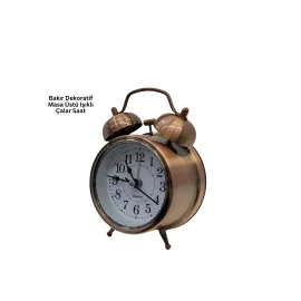 Bronz Metal Masa Saati