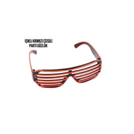 Neon Gözlük Kirmizi