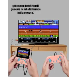 Tv Bağlantılı Çift Oyunculu Şarjlı Retro Gamepad Seti