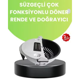 Ergonomik Sebze Rendeleyici Ve Süzgeç Hazneli Dilimleyici