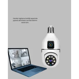 1080P WiFi Ampul Güvenlik Kamerası – Gece Görüş & Uzaktan Erişim