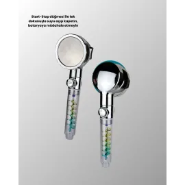 Basınçlı El Duşu Başlığı – Döner Pervaneli, Göz Kamaştıran Yağmur Etkisi