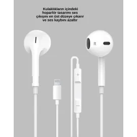 Iphone 14 Ve Altındaki Modellerle Uyumlu Kablolu Kulaklık