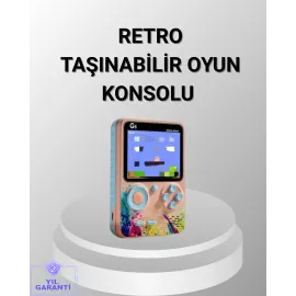 Mini Retro Oyun Konsolu 500 Oyunlu 3.0 İnç Ekran Ve Şarjlı Batarya