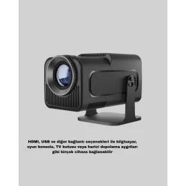 Taşınabilir Akıllı Projeksiyon Hdmi Usb Uyumlu Oyun Destekli Kompakt