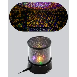 Led Renk Değiştiren Yıldız Projektör Galaxy Efektli Gece Lambası