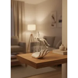 El İnsan Figürü Beyaz Modern Soyut Tasarım Salon ve Ofis Dekorasyonu