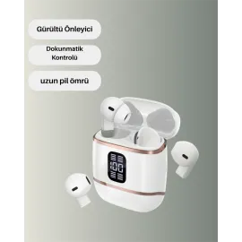 Dijital Göstergeli Bluetooth Kulakiçi Kulaklık – 4’Lü Paket, Gürültü Engellemeli