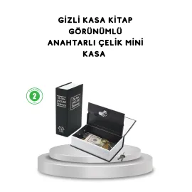 Gizli Kitap Kasa – Metal Gövdeli, Anahtarlı
