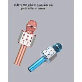 Kablosuz Bluetooth Karaoke Mikrofon  Yankı Efektli