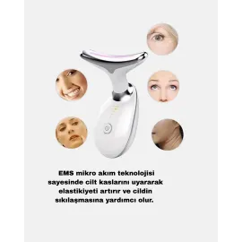 Kablosuz Şarjlı Yüz Sıkılaştırıcı Cihaz Ems Mikro Akım Anti-Aging Masaj Aleti