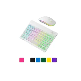 Aydınlatmalı Kablosuz Klavye Mouse Seti Bluetooth Bağlantılı Çoklu Cihaz Uyumlu