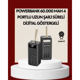 4 Çıkışlı Hızlı Şarj Destekli Powerbank