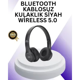 Bluetooth 5.0 Kablosuz Kulak Üstü Kulaklık | Stereo Ses ve Katlanabilir Tasarım