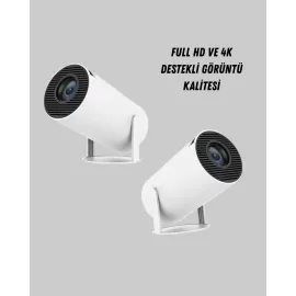 4K Destekli Full HD Projeksiyon Cihazı – 130 inç Geniş Ekran, WiFi ve HDMI Bağlantılı