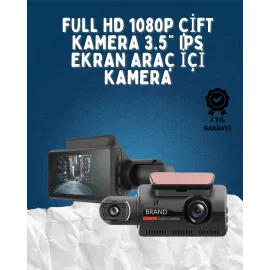 Çift Görüşlü Dashcam – Gece Görüşlü 1080P Araç İçi Güvenlik Kamerası