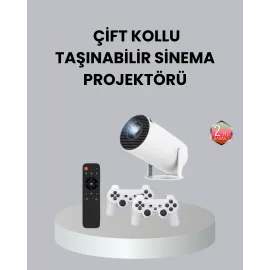 4K Wi-Fi 6 Projeksiyon Cihazı – 10.000+ Oyun Desteği, Kablosuz Bağlantı ve Çoklu Giriş Portları