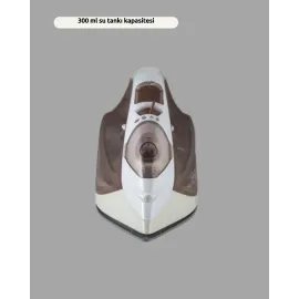 Seramik Tabanlı Buharlı Ütü 2200W Dikey Ütüleme 300Ml Kahverengi