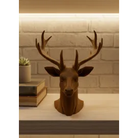 Kahverengi Geyik Biblo 23 Cm Dekoratif Şık Tasarım