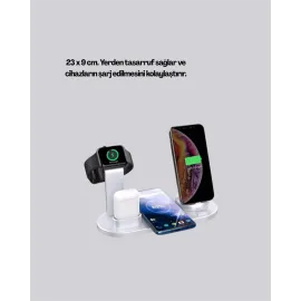 Iphone, Apple Watch Ve Airpods Ile Uyumlu 4'ü 1 Arada Şarj Ünitesi – Tüm Apple Cihazları Tek Noktada