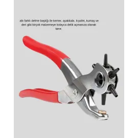 Çok Fonksiyonlu Delik Açma Pensesi 2Mm–4.5Mm Ayarlı Metal Gövdeli