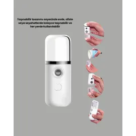 Akıllı Pro Teknolojili Şarjlı Nemlendirici – Portatif Cilt Ve Hava Nemlendirici Cihaz