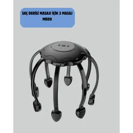Saç Derisi Masaj Aleti 8 Bağımsız Kol 3 Modlu Derin Rahatlama