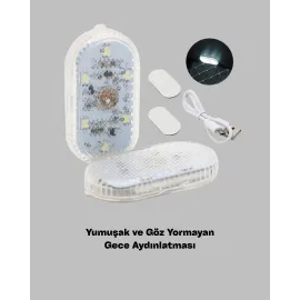 Taşınabilir Manyetik Mini LED Lamba 7 Renk Seçenekli