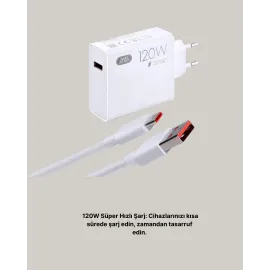 120W Mi Turbo Akıllı Tanıma Çipli Hızlı Şarj Cihazı Taşınabilir ve Dayanıklı