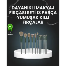 13'lü Fiber Kıllı Yumuşak Makyaj Fırçası Seti Taşınabilir ve Ergonomik Tasarım