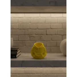 Dekoratif Sarı Hoodie Kalemlik 10X10 Cm