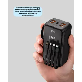 Hızlı Şarj Destekli Powerbank Tüm Cihazlarla Uyumlu