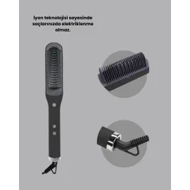 İnce Ve Kalın Telli Saçlara Uygun Isı Ayarlı Düzleştirici Tarak