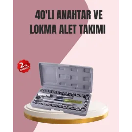 Otomotiv Ve Ev Kullanımı İçin 40 Parça Lokma Anahtar Seti Taşıma Çantalı