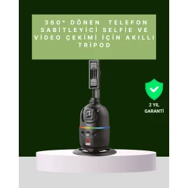Yüz Takipli 360° Akıllı Gimbal Telefon ve Aksiyon Kamera Uyumlu