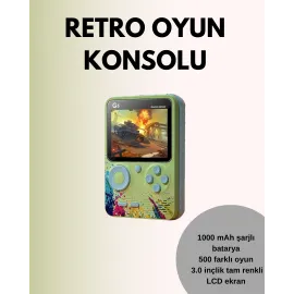 Tv Bağlantılı 500 Oyunlu Mini Gameboy Konsol
