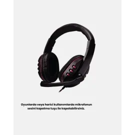 Stereo Ses Destekli Mikrofonlu Gaming Kulaklık – Yumuşak Pedli
