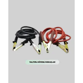 1200A Güçlü Akü Takviye Kablosu 2M Büyük Maşalı Acil Yardım