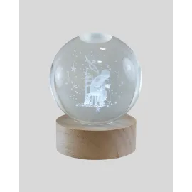 Küçük Prens Işıklı Küre Lamba Ahşap Taban Büyük Boy Hediyelik