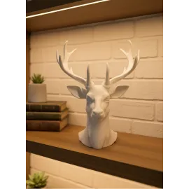 Dekoratif Beyaz Geyik Biblo Salon Ve Raf Dekoru