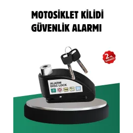 Titreşim Sensörlü Alarm Disk Kilidi Motosiklet Scooter Bisiklet