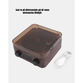 3-Ü-1 Arada Bluetooth Hoparlör – Işıklı Saat Ve Gece Lambası