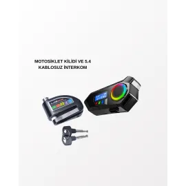 Bluetooth 5.4 Kablosuz İnterkom+ Motor Disk Kilidi