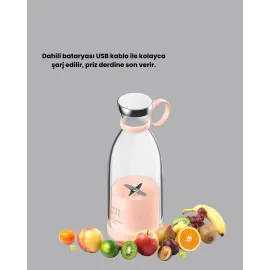 1200Mah Şarjlı, Hafif Ve Pratik Taşınabilir Blender