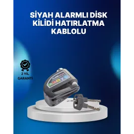 Suya Dayanıklı 110Db Alarmlı Çelik Disk Kilidi