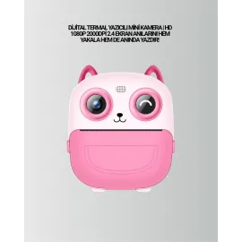 2.4” Ekranlı Mini Kamera – 1080p Kayıt + Mürekkepsiz Yazdırma